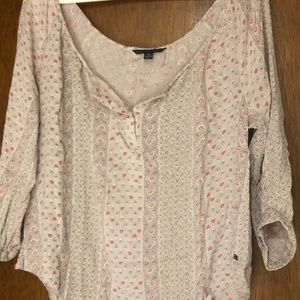 American Eagle Off The Shoulder Flowy Blouse